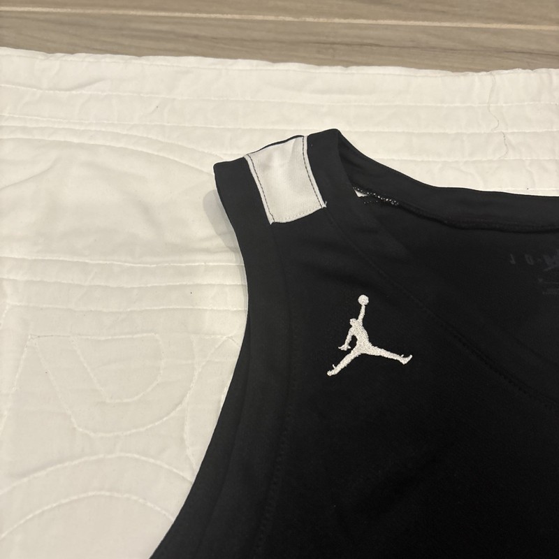 Jordan Medium Stock Overtime Basketball Jersey Black/WhiteFQ5296-010 NWT $47 gallery