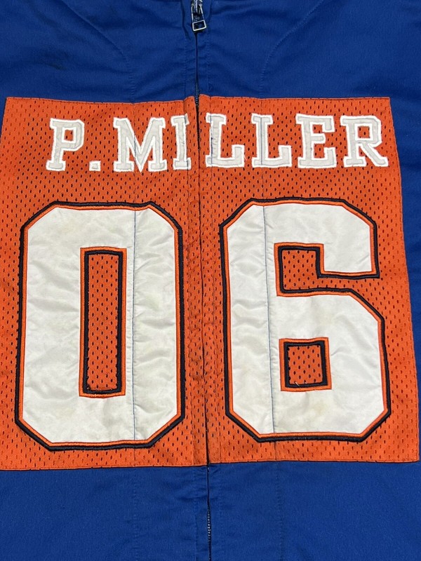 P Miller Denim Collection Zip Up Baseball Jersey Men's L Blue Vintage Y2K gallery