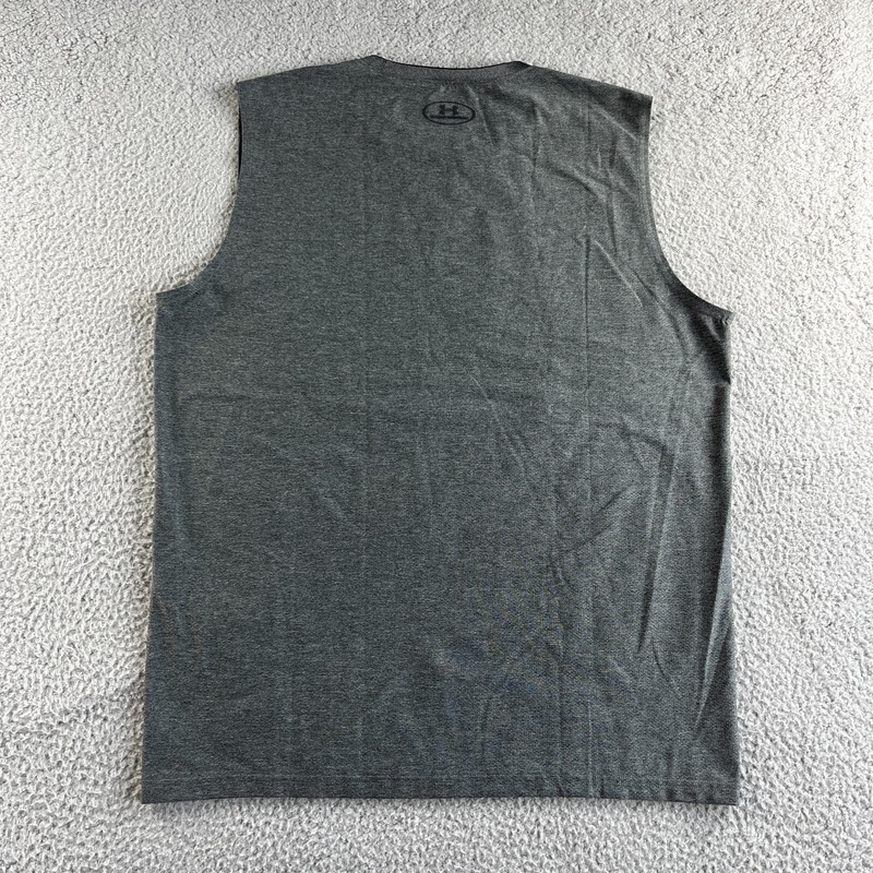 NEW Under Armour Shirt Mens Extra Large Gray Vest Athletic Top Fitted Heat Gear gallery