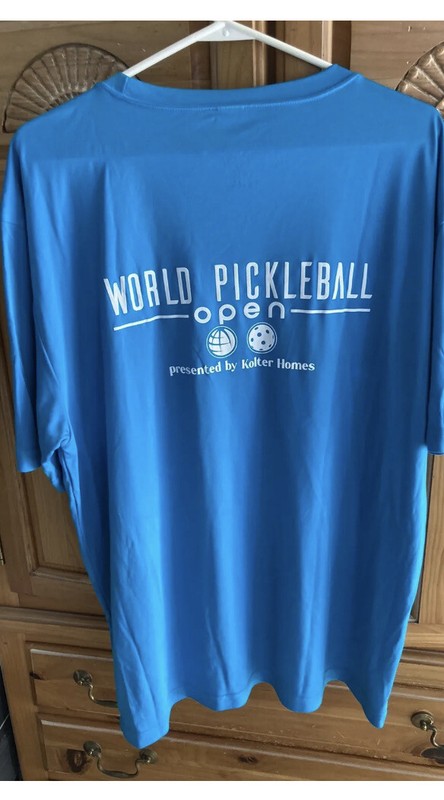 World Pickleball Open Tournament Turquoise shortsleeve men's size 2XL Stretchy gallery
