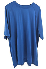 Bcg Mens Short Sleeve Blue Tru-Wick XL Active Sports Shirt Play Work Condition