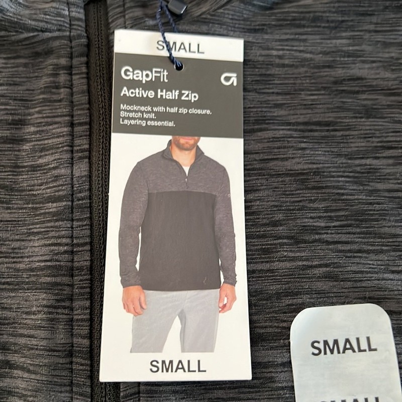 Gap Fit Lightweight Active Half Zip Pullover Top Mens Size Small gallery