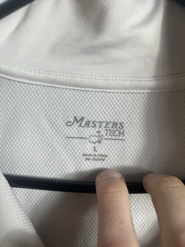Masters Tech Quarter Zip Pullover White Augusta National Logo Golf Large L Mens gallery