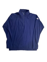 Holderness & Bourne Westland Pullover Medium Navy 1/4 Zip Performance Corp Logo