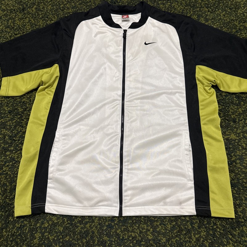 Vintage Nike Basketball Team Sports Full Zip Warm Up Shooting Shirt Mens Size XL gallery