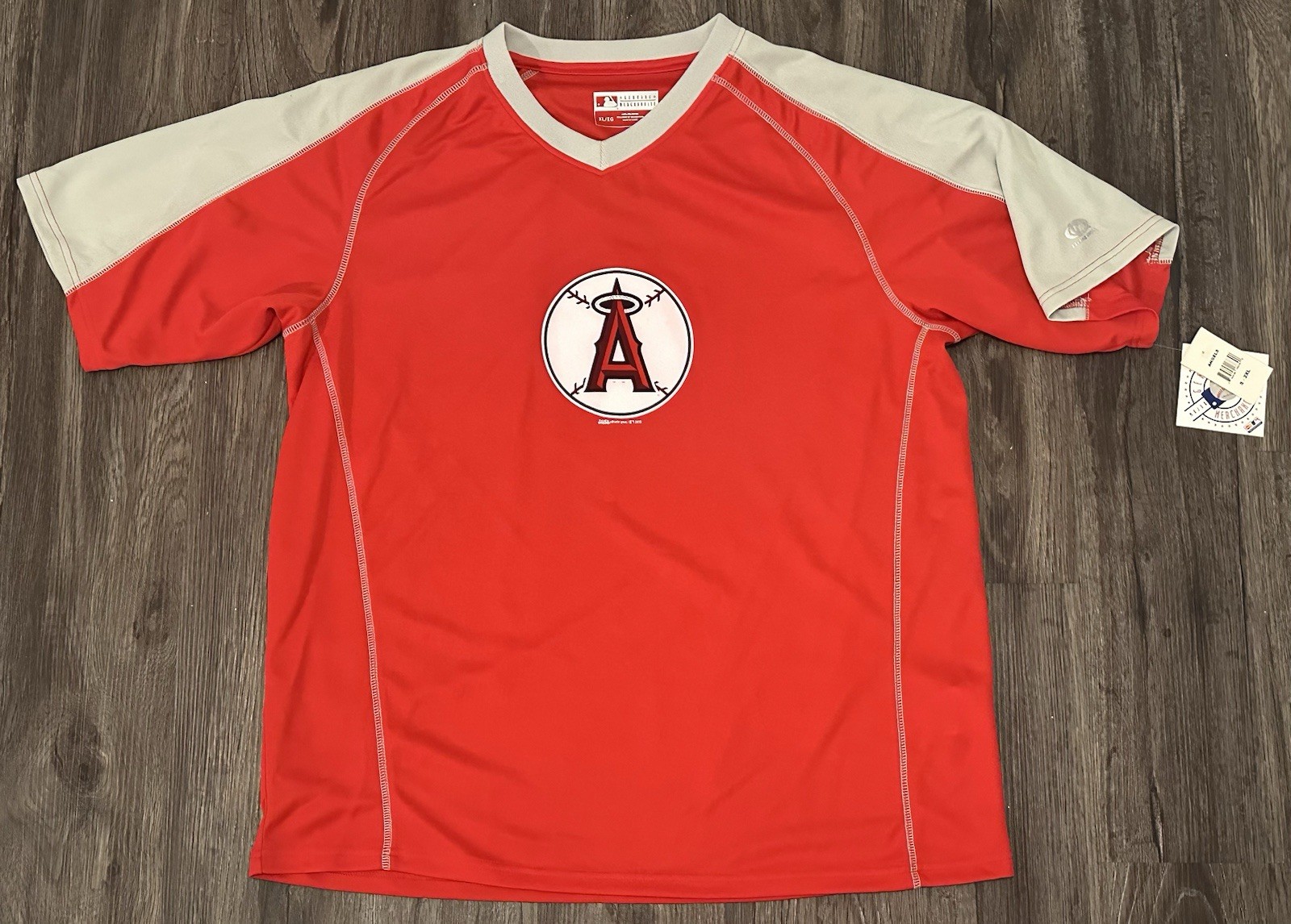 NWT Vintage Men’s True Fan Los Angeles Angels Red Jersey Performance Shirt - XL gallery