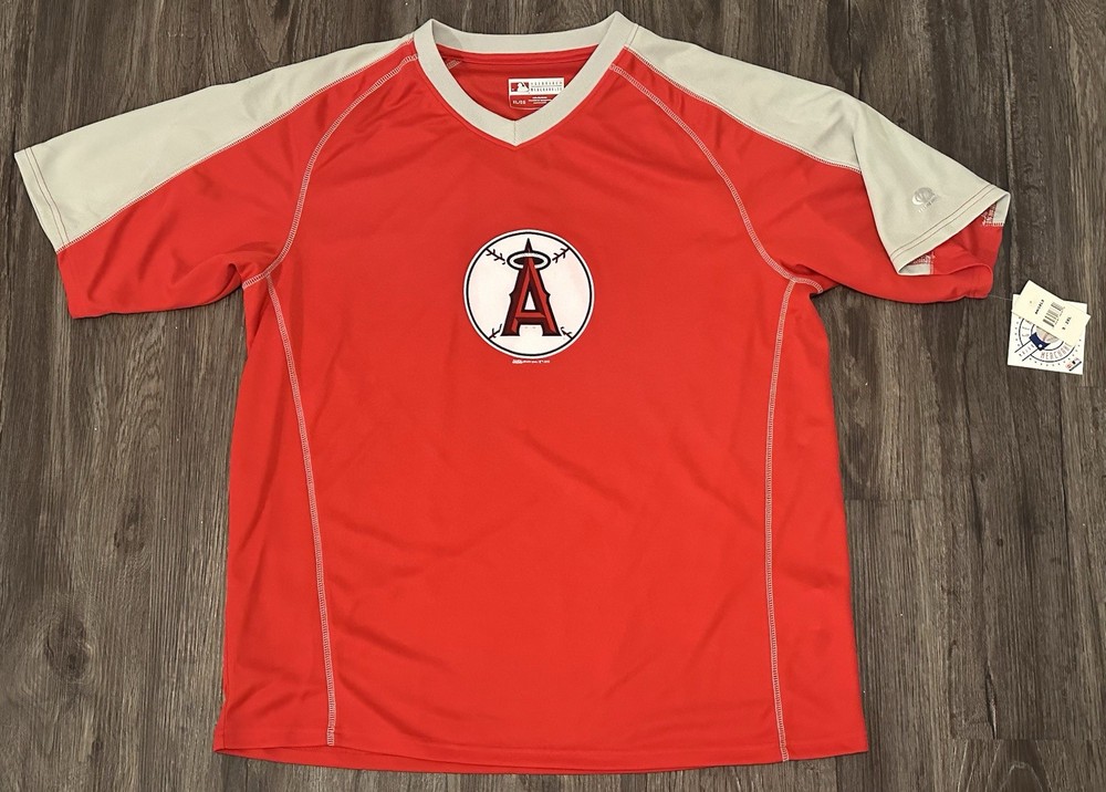 NWT Vintage Men’s True Fan Los Angeles Angels Red Jersey Performance Shirt - XL