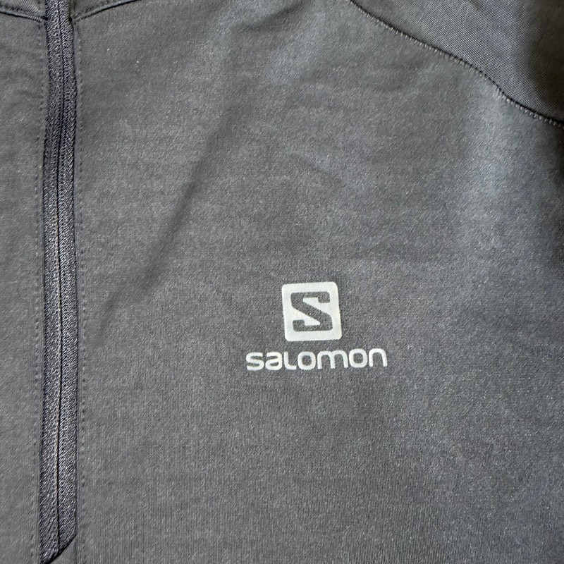 Salomon Shirt Mens Small Blue 1/4 Zip Long Sleeve Mock Neck Base Layer Hiking gallery