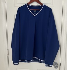 Donald Ross 2XL Golf Pullover V-Neck Wind Shirt Blue Nylon NWOT MSRP $155