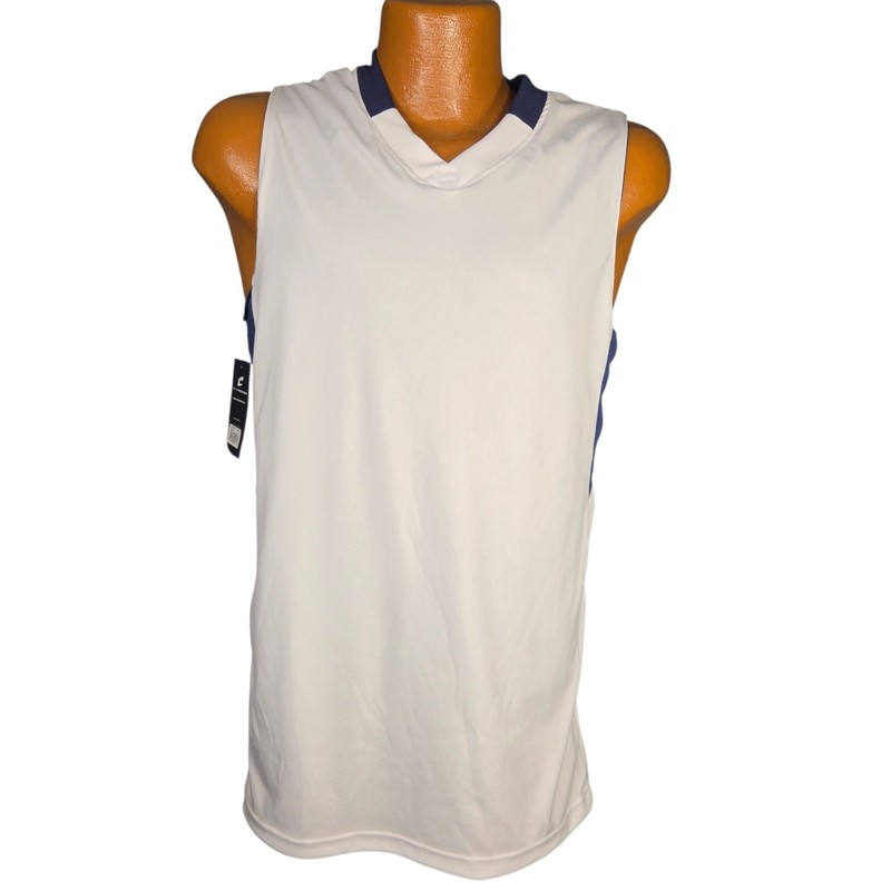 Champro Men's S Reversible Mesh Basketball Jersey Tank Blue/White V-Neck gallery