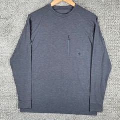 Duck Camp Mens Small Bamboo Blend Gray Long Sleeve Performance Shirt Zip Pocket