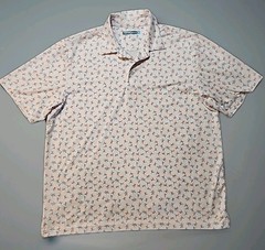 Roundtree & Yorke Performance Golf Lightweight Floral Polo Shirt Mens XL