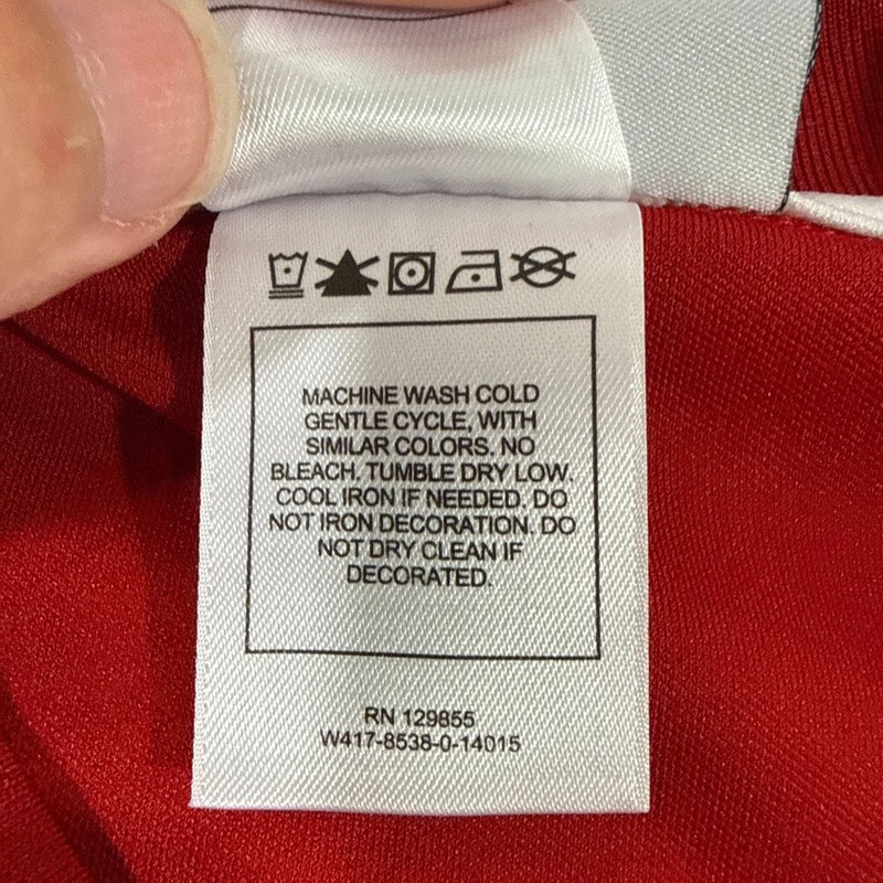 ESPN Soccer Jersey Red Athletic Training Futbol Graphic Mens Medium EUC gallery