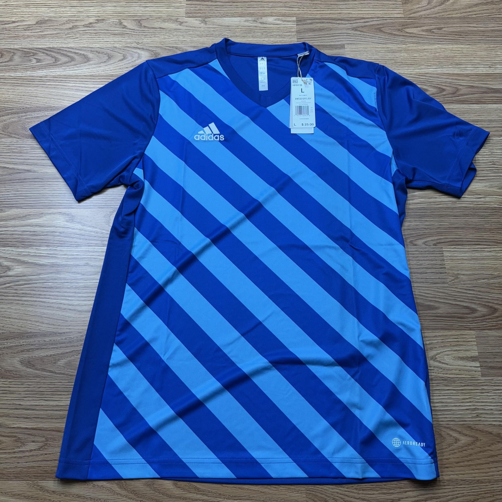 Adidas Shirt Mens Large ENT22 GFX JSY Soccer Athletic Aeroready Performance gallery