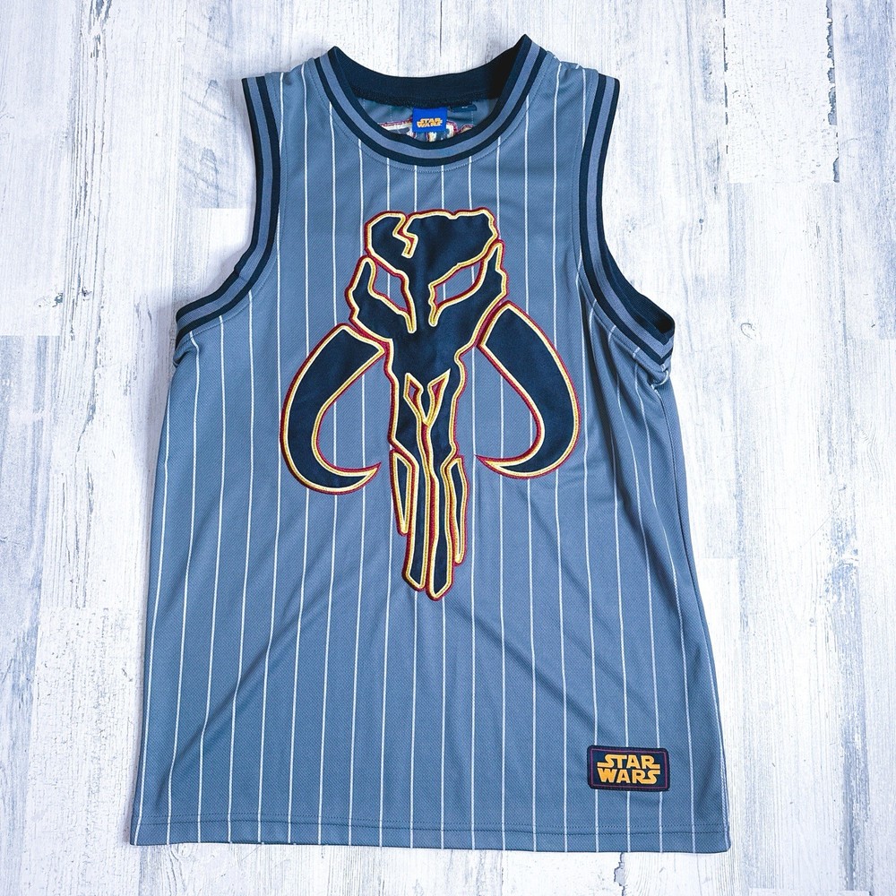 Star Wars Boba Fett Basketball Jersey Men’s Small Mandalorian Embroidered 80