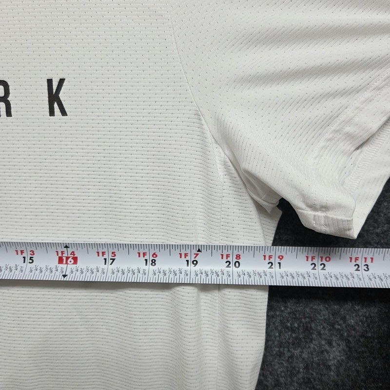 Gymshark Shirt Mens Large White Sport Stripe Crewneck Athletic Slim Fit Tee gallery