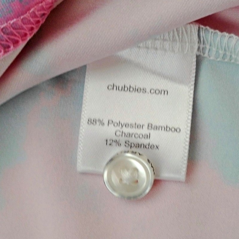 Chubbies Pink Blue Tie Dye Performance Golf Polo Men's MED Tennis UPF Wicking gallery