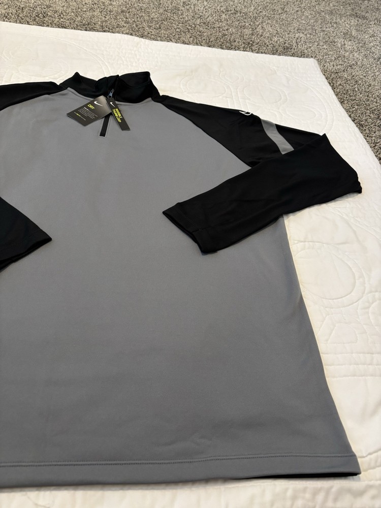 Nike Dry Academy 20 Drill Top 1/4 Zip Pullover Jacket Black Gray XL BV6916-085