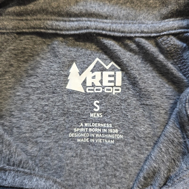 REI CO Op Shirt Mens Size Small Gray 1/4 Zip Long Sleeve Outdoors Layer Hiking gallery