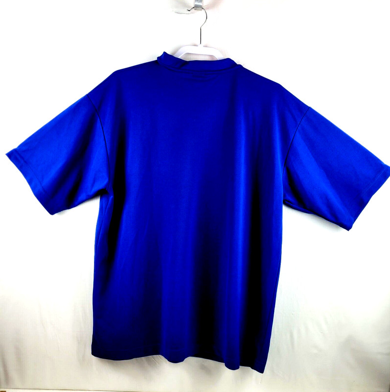True Fan Sports Champions Giants Mens T-Shirt Sz L Short Sleeve V-Neck Poly Blue gallery