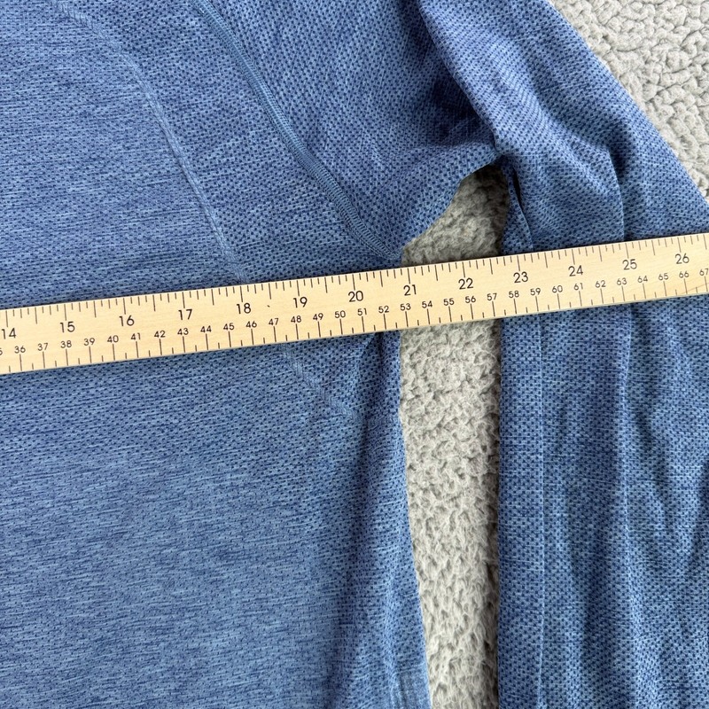 Lululemon Metal Vent Tech Long Sleeve Mens Large Blue Heathered Active Shirt gallery