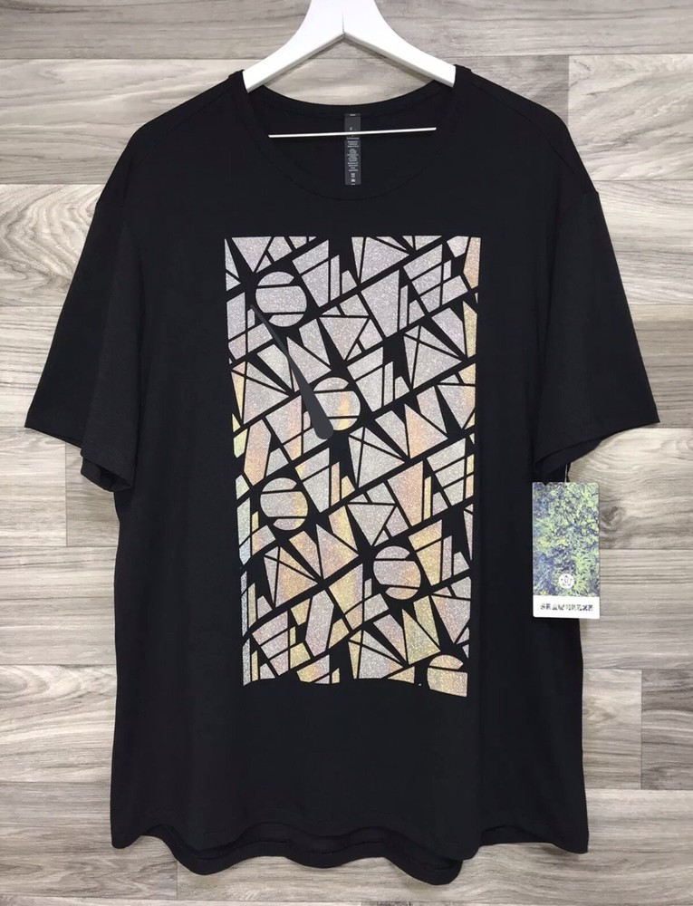Lululemon 5 Year Basic Tee VITASEA Size M SeaWheeze 🦄⚡️ Reflective Black 00345