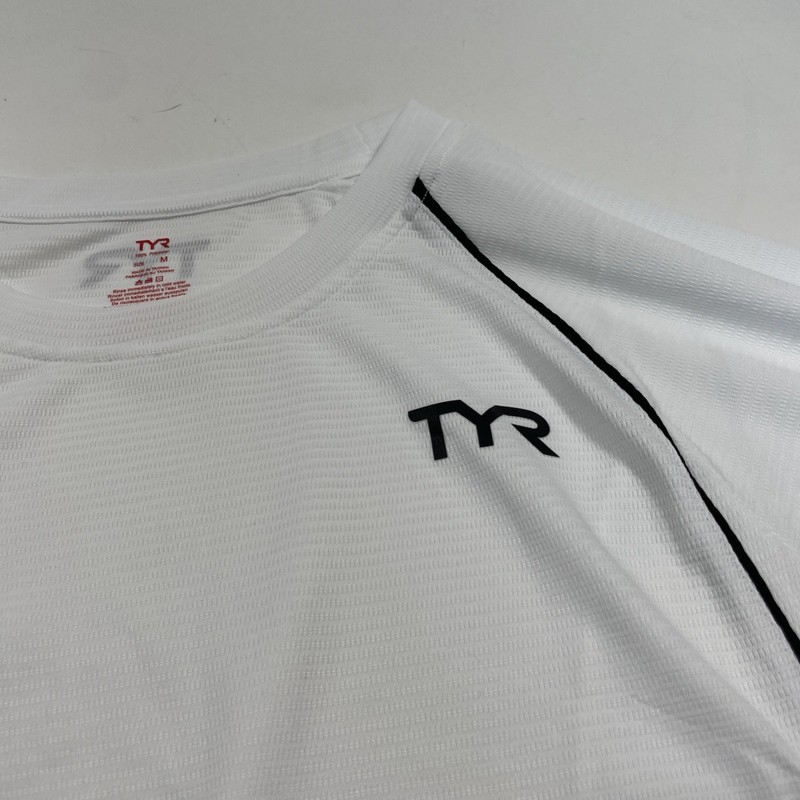 NWT TYR Competitor Collection Men’s White Running Top Long Sleeves Shirt gallery