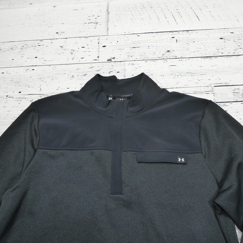 Under Armour Pullover Mens XL Gray Storm Golf Mock Neck Water Resistant Top gallery