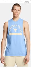 Under Armour Mens Project Rock Payoff Sleeveless Tank 1383195 465 Blue Size XL
