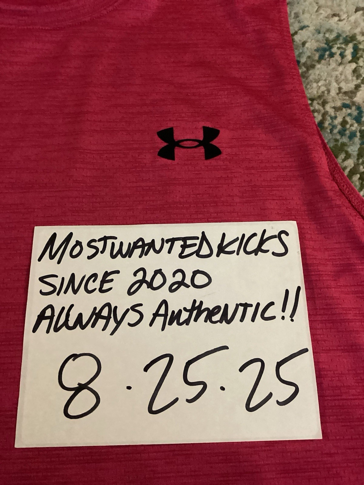 NWT Under Armour Tech Vent Shaded Fuchsia & Black Tank Men’s Sz M FREE SHIP!! gallery