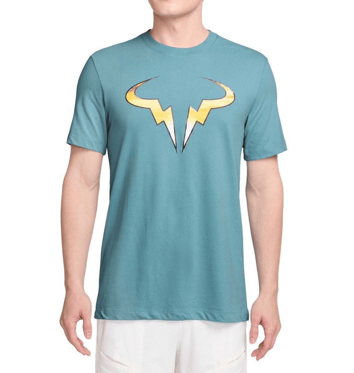 Nike Court Rafa Nadal Tennis Dri-FIT T-Shirt Demin Turquoise Size M HJ0528-464 gallery