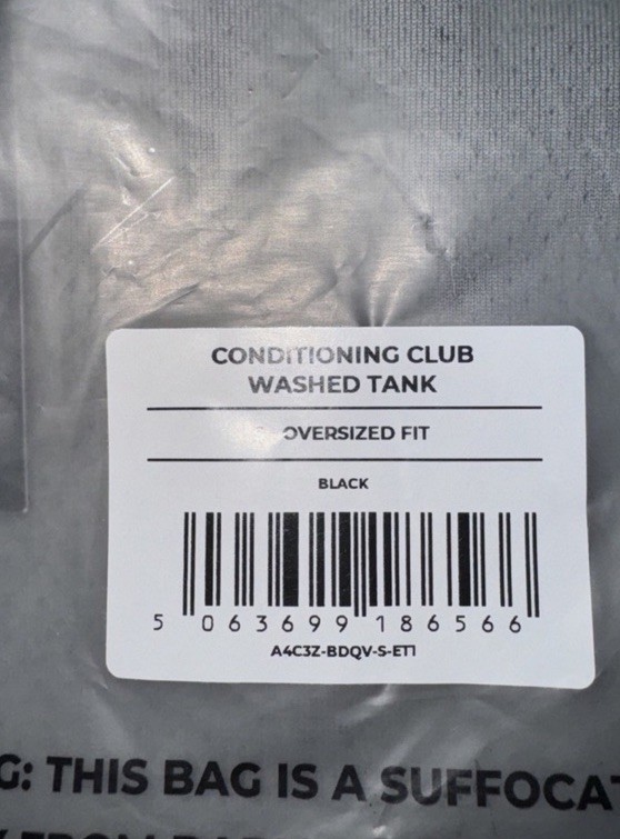 GYMSHARK Men’s Conditioning Club Washed Tank in Black Wash - Size Small gallery