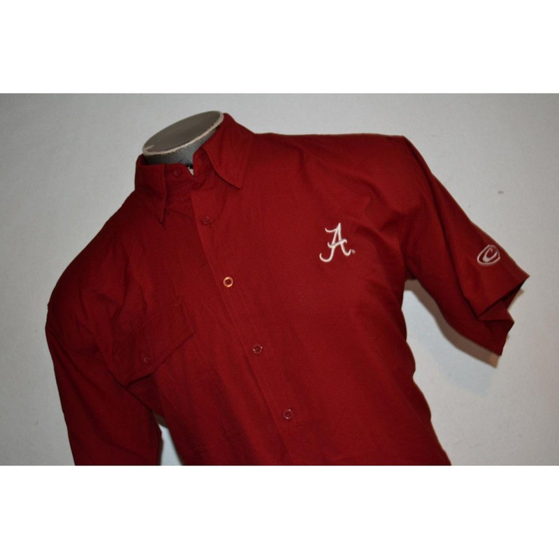 37531 Drake Waterfowl Shirt Alabama Crimson Tide Maroon Size Small Mens gallery