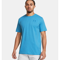 NWT Under Armour UA Left Chest Logo Men’s Short Sleeve in Blue Topaz sz Large