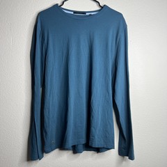 Greyson Shirt Mens Large Sport Performance Golf Long Sleeve Blue Tee Wolf EUC
