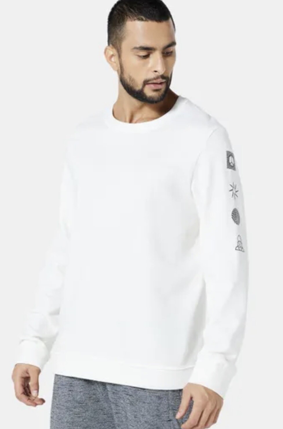Nike Yoga Men's Therma-FIT Graphic Long Sleeve XXL Crewneck DM6556-133 White gallery