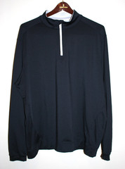Mens Levelwear 1/4 Quarter Zip Long Sleeve Pullover Shirt Dark Navy Blue 2XL