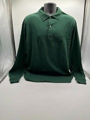Jerzees Mens Spotshield Long Sleeve Jersey Polo Shirt 437ML Forest Green XL