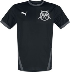 Puma Slayer Jersey Thrash Metal Band Double Sided Pentagram Men’s Soccer Tee