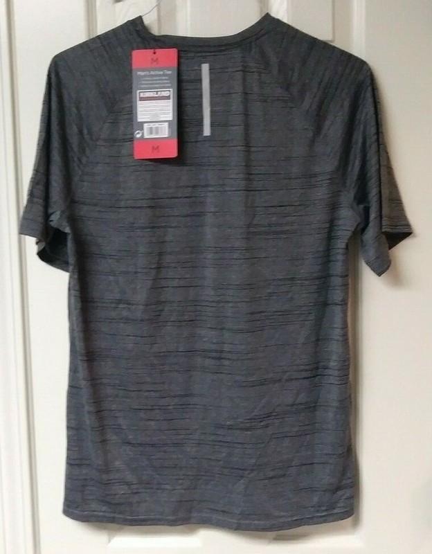 Kirkland Mens Active Tee Moisture wicking Gray or Black New with tags gallery