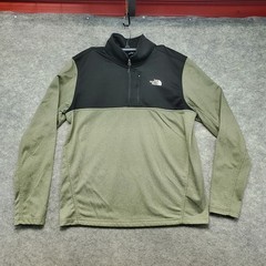 The North Face Pullover Men’s Size Large Green/Black Glacier 1/4 Zip Long Sleeve