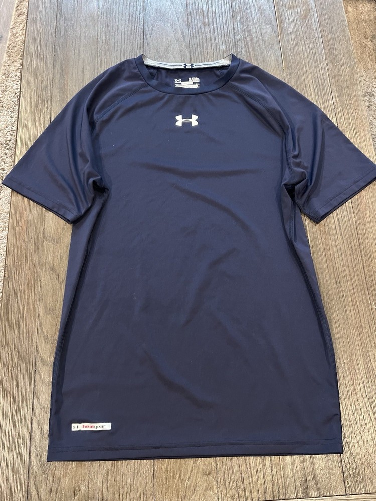 Mens Under Armour Compression Shirt Spandex Tights XL Blue