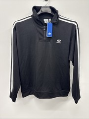 Adidas Men’s Black 1/4 Zip Collared Track Top Size Large Brand NWT Retail $80