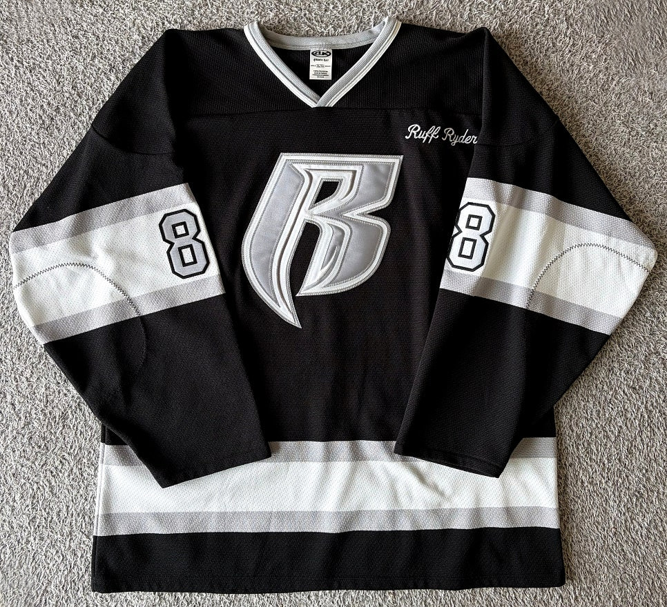 Rare Y2K DMX Ruff Ryders Authentic Athletic Knit Hip Hop Hockey Jersey Men’s XL