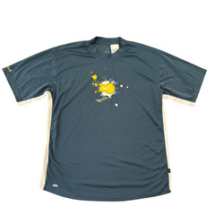 Nike teal Y2K tennis shirt white and yellow tennis ball splash graphic size L