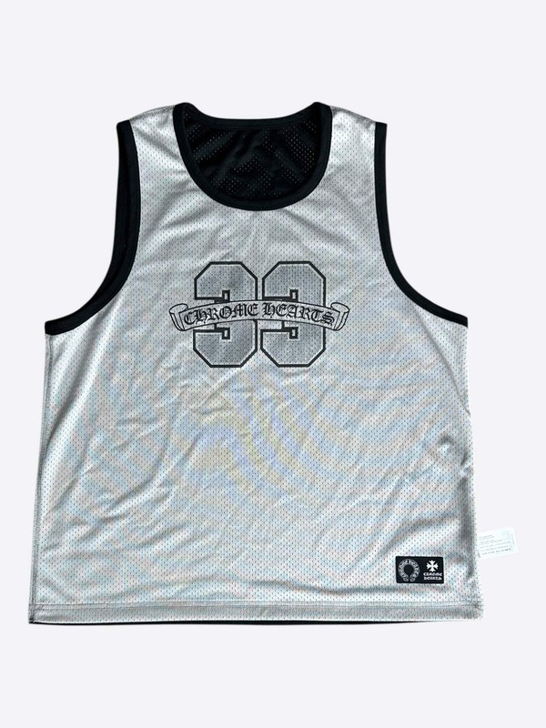 Chrome Hearts Black & White Logo Reversible Mesh Jersey gallery