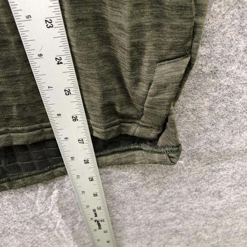 Russell Thermal Base Layer T Shirt Mens S Long Sleeve Green Crewneck Waffle Knit gallery