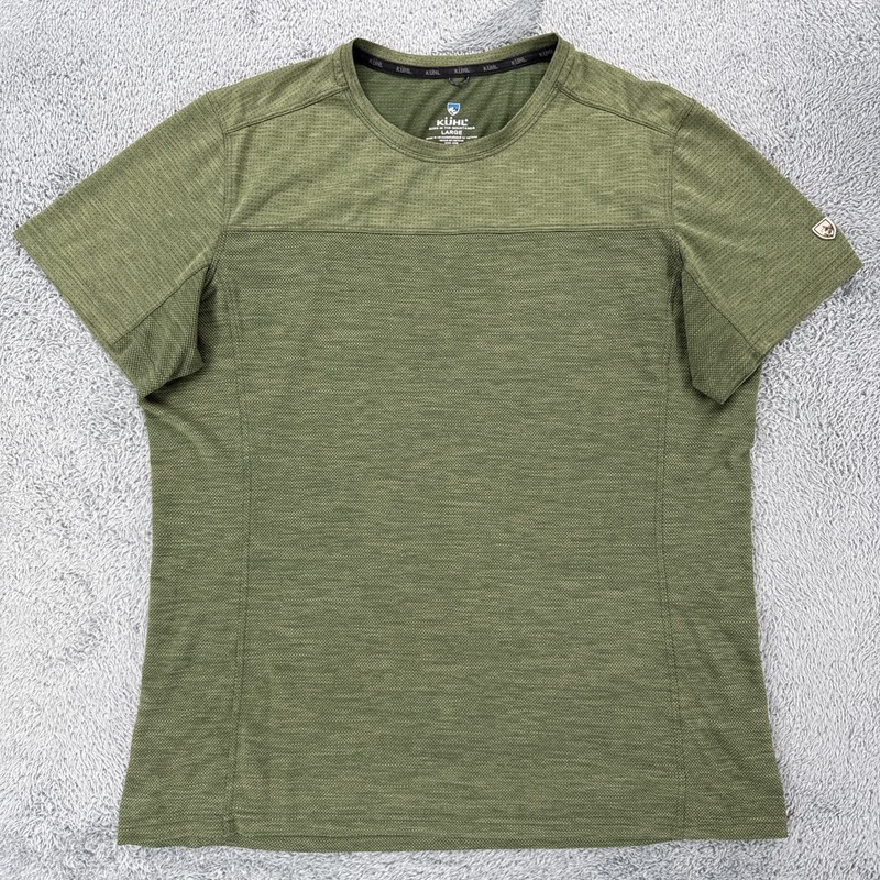 Kuhl Mens Engineered Krew Shirt Large Green Short Sleeve Hiking Outdoors 7361 gallery