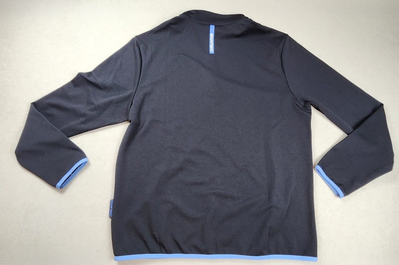 Druids Mens 1/4 Zip Pullover Top Activewear XL Black W/ Blue Trim gallery