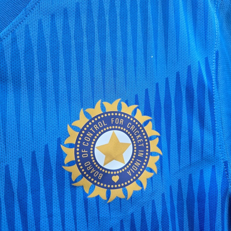 India National Cricket Men Jersey XS Blue Logo Nike Short Sleeve V Neck gallery